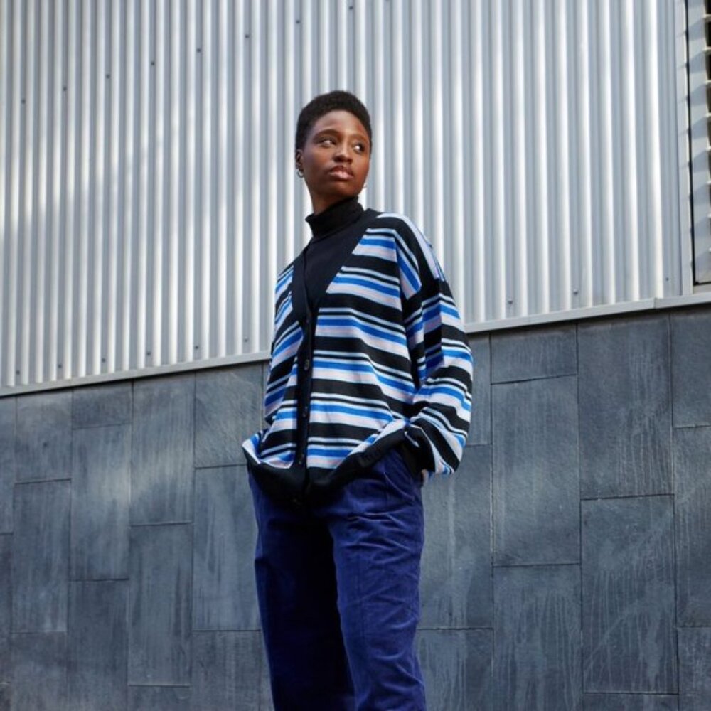 Marni x Uniqlo Merino Blend Striped Oversized Cardigan sz M